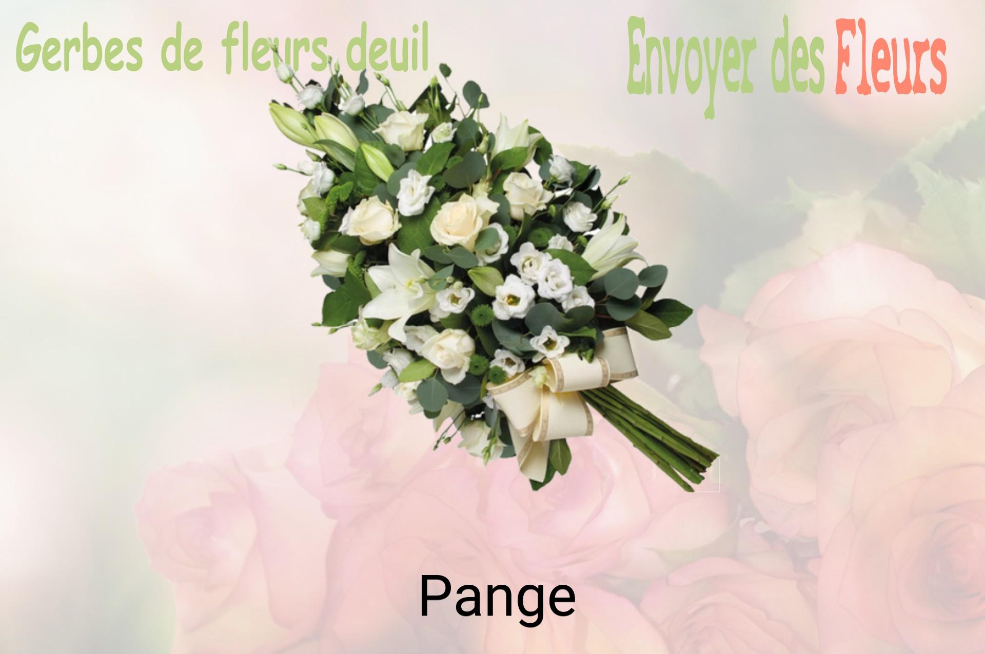 Gerbe de fleurs de deuil livrée à Pange